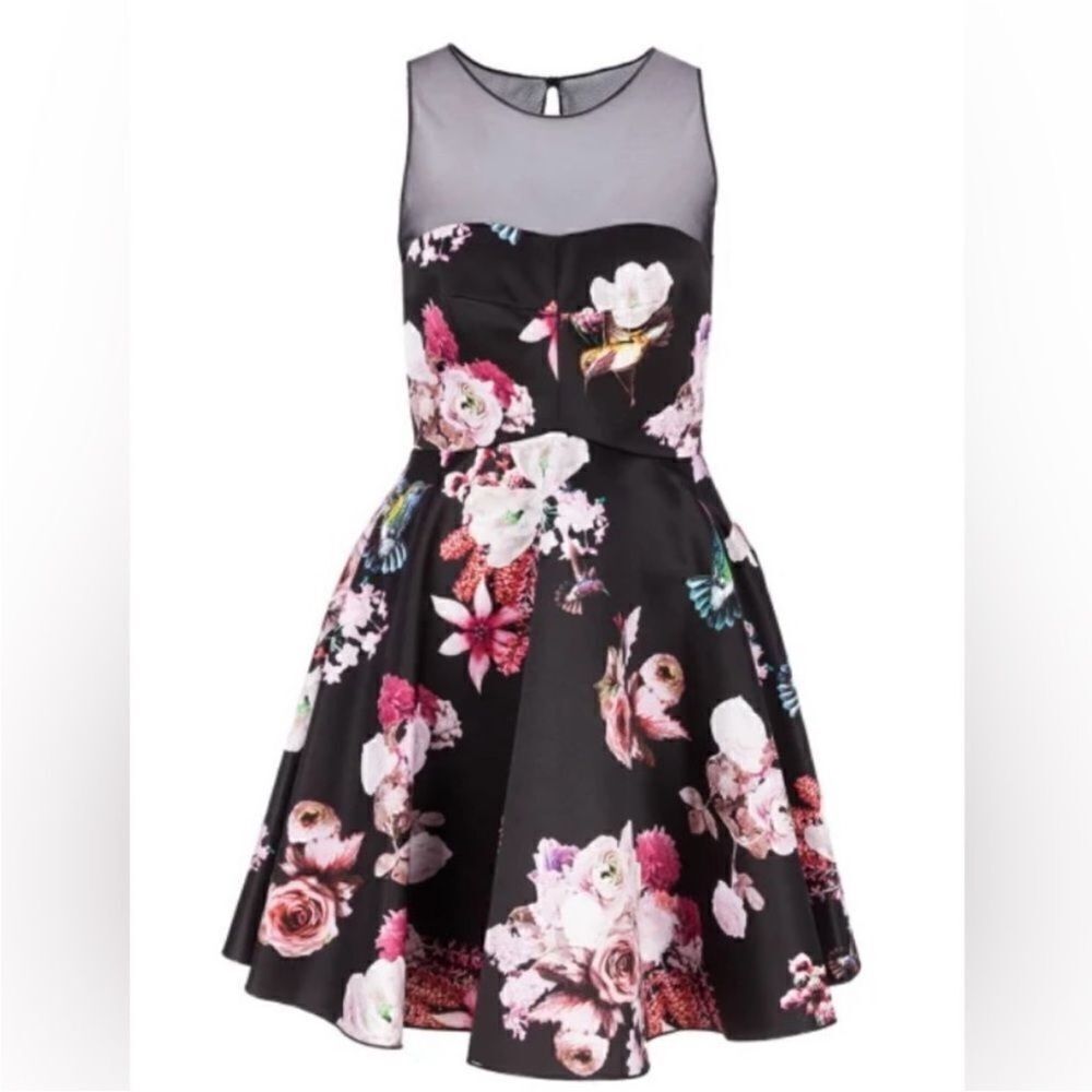 Pinko Black Mesh Detail sleeveless dress, US8 - Picture 1 of 14
